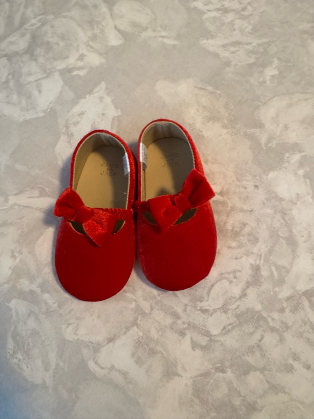 Jamie and Jack velvet baby shoes